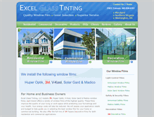 Tablet Screenshot of excelglasstint.com